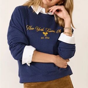 Sunny Somewhere NYC Tennis Club Raglan Crew Sweatshirt